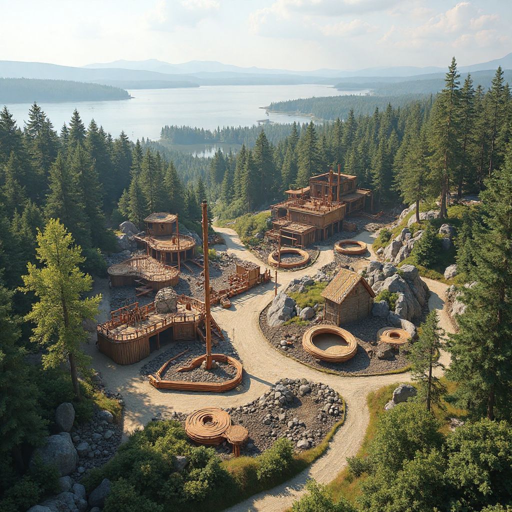 Historical photo of Parc Lumiere construction and development