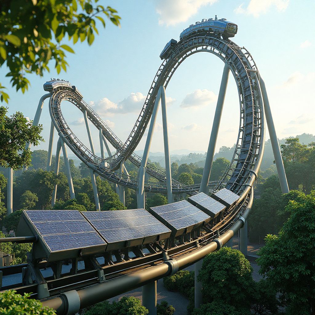 Solar-Powered Coaster